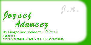 jozsef adamecz business card